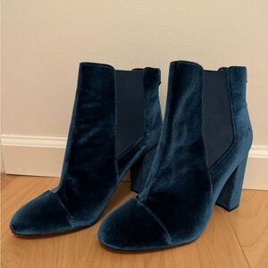 Sam Edelman Blue Suede Ankle Boot